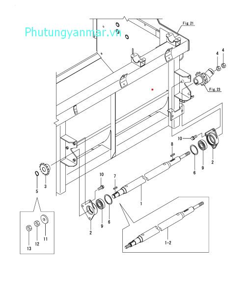 Trục truyền động hàm cắt